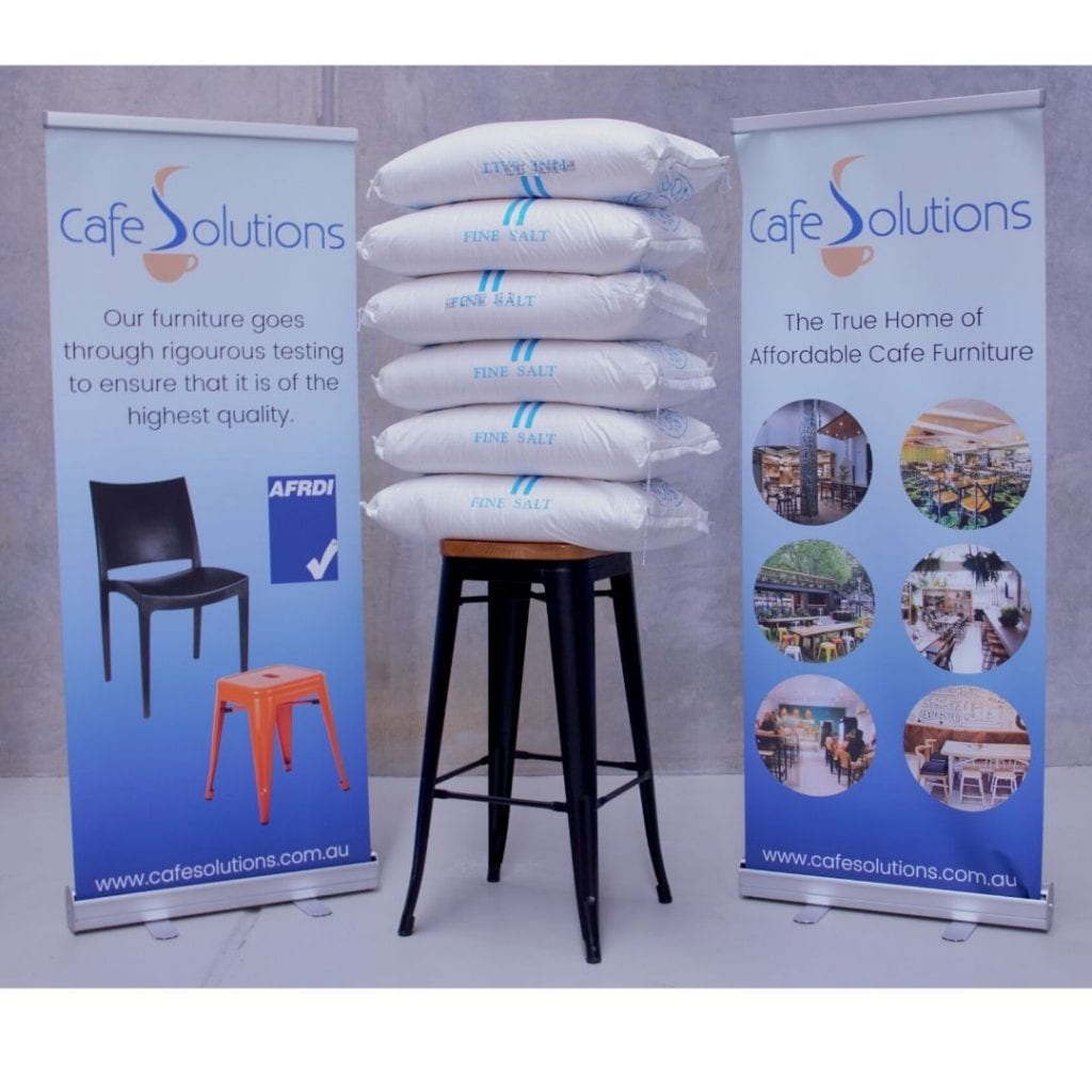 Tall Replica Tolix Stool with Timber Seat in Matte White - Image 2