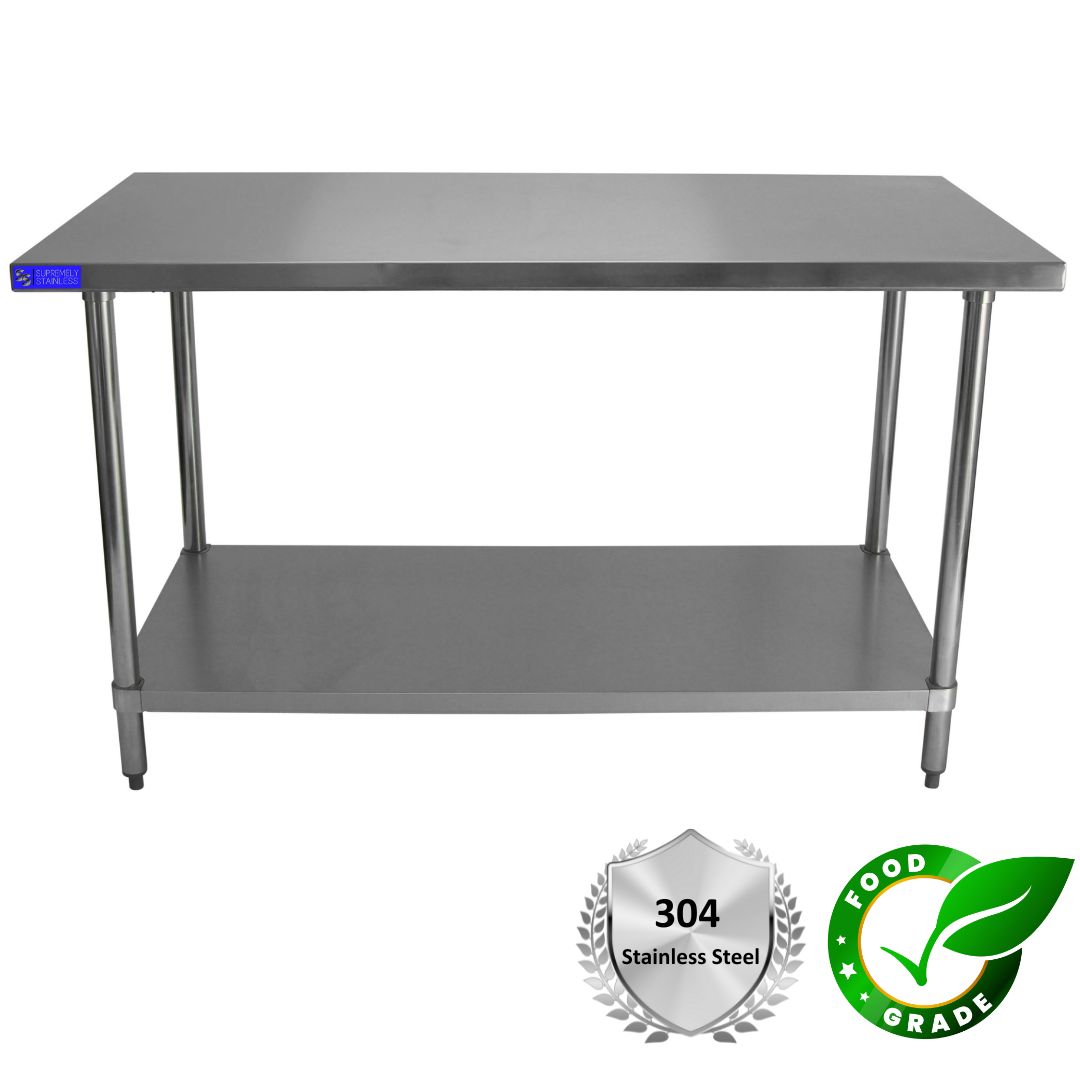 Stainless Steel Bench 600mm x 1200mm - Image 3