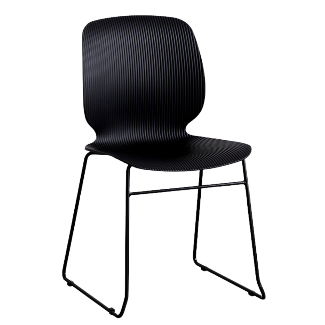 sled chair in black