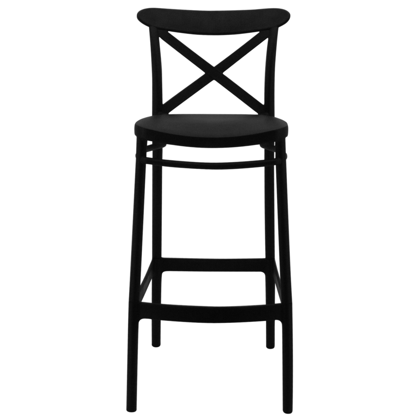 Tall Cross Stool in Black - Image 2