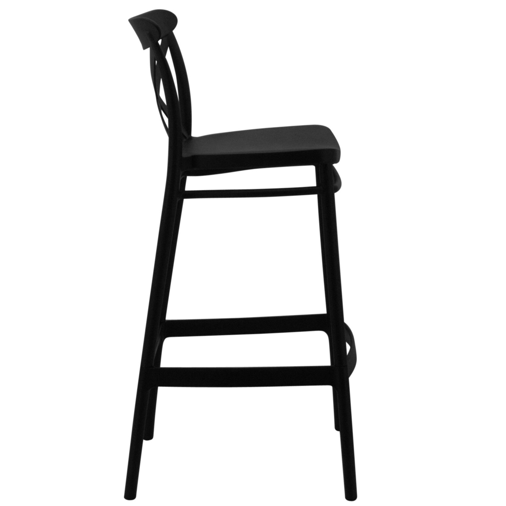 Tall Cross Stool in Black - Image 3