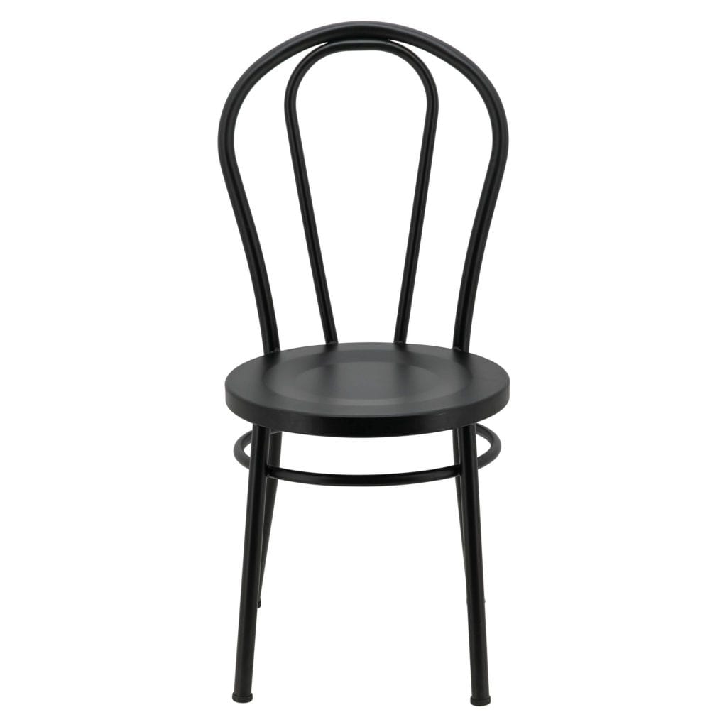 No.18 Steel Cabaret Chair in Matte Black - Image 3