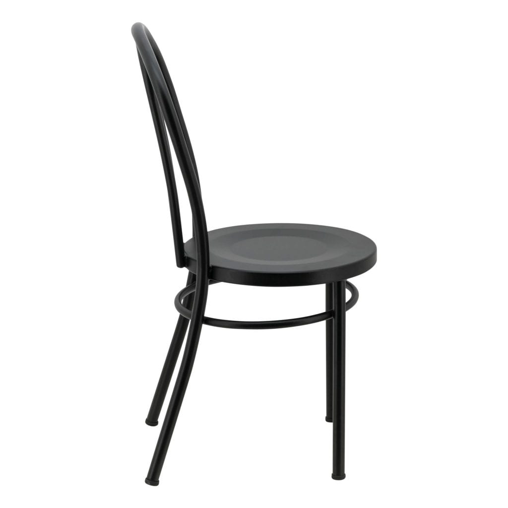 No.18 Steel Cabaret Chair in Matte Black - Image 4