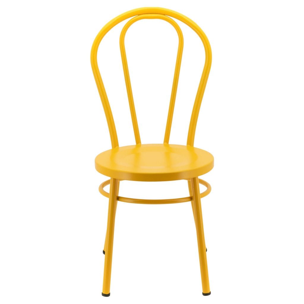 No.18 Steel Cabaret Chair in Matte Yellow - Image 3
