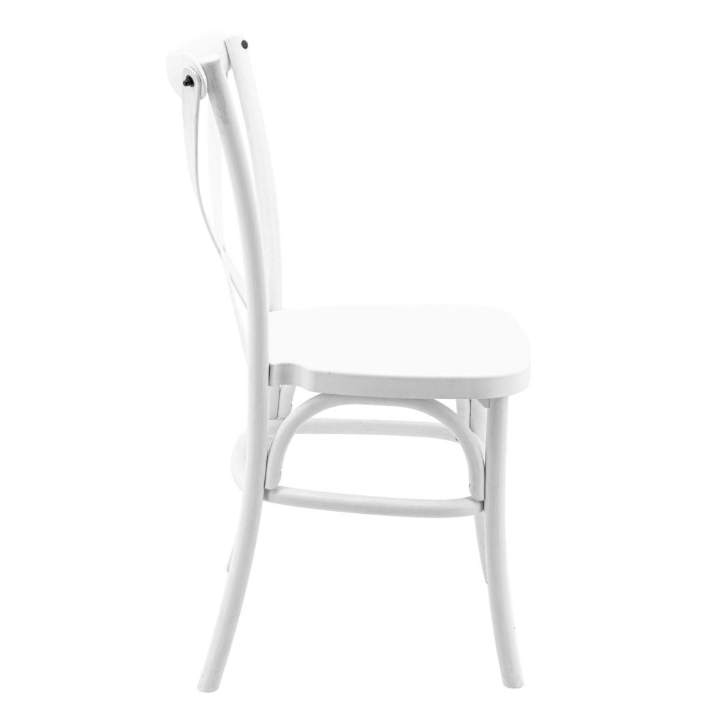 Resin Cross Back Chair in White (Heavy Commercial) - Image 7