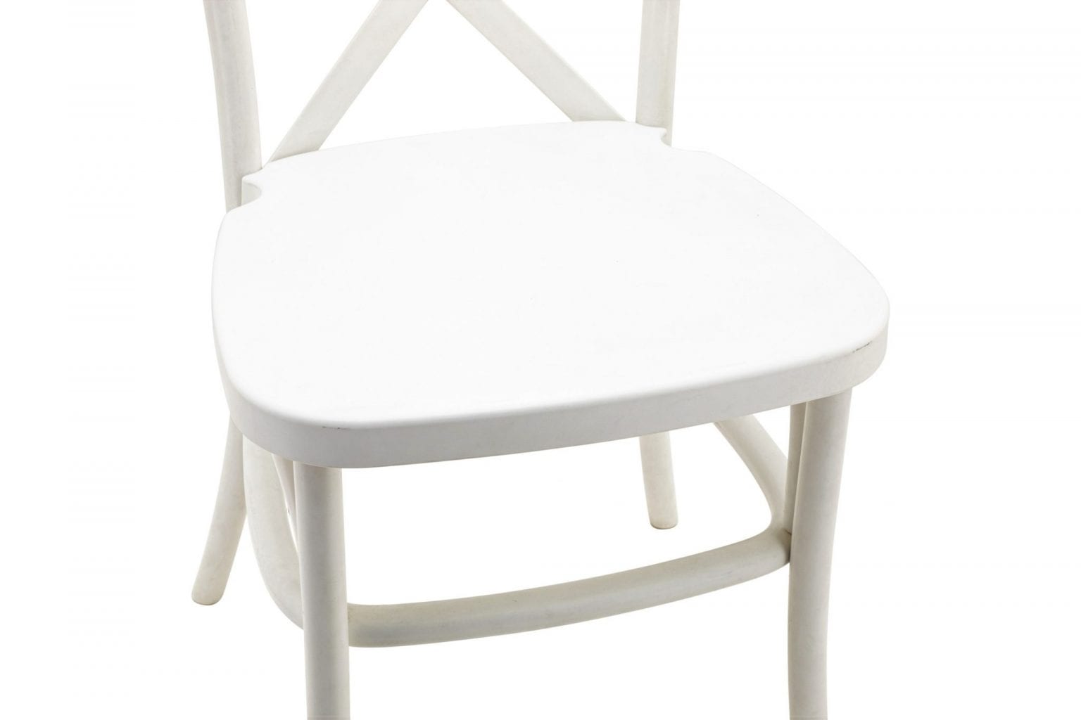 Resin Cross Back Chair in White (Heavy Commercial) - Image 8