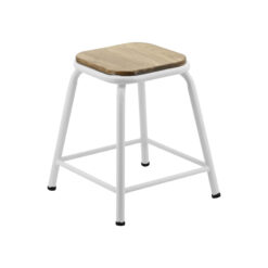 Small Helen Stool in Matte White