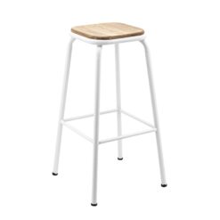 Tall Helen Stool in Matte White