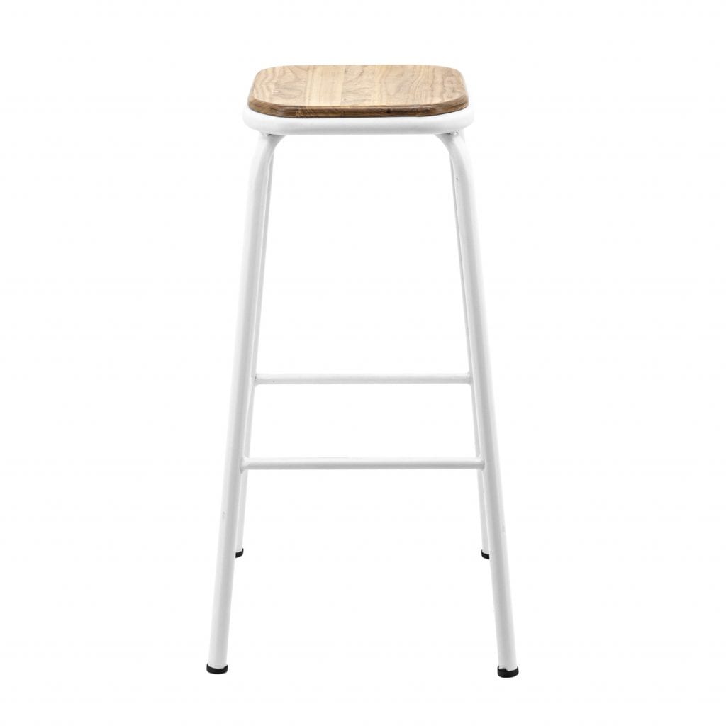 Tall Helen Stool in Matte White - Image 3