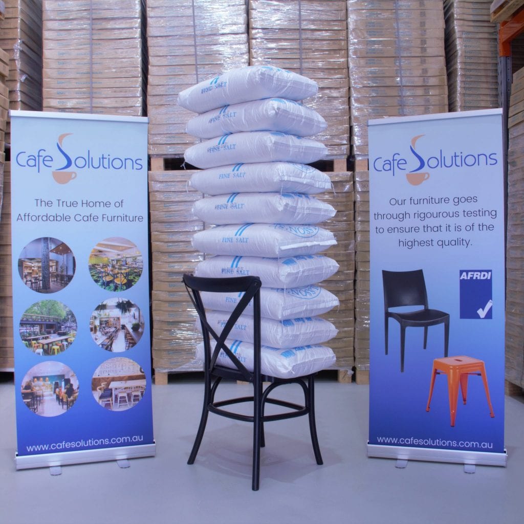 Resin Cross Back Chair in White (Heavy Commercial) - Image 4
