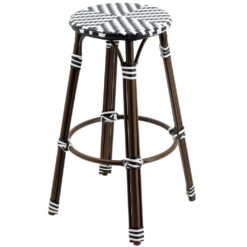 Tall Parisian Stool V Pattern Dark frame