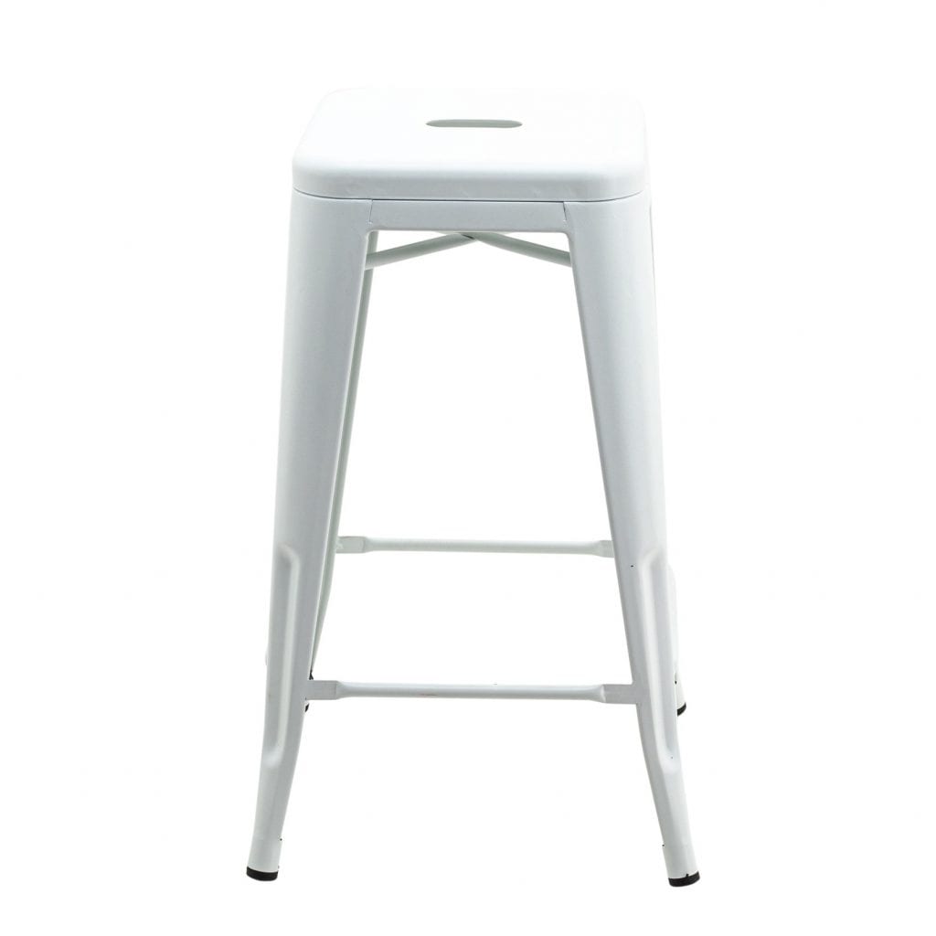 Medium Replica Tolix Stool in Matte White - Image 3