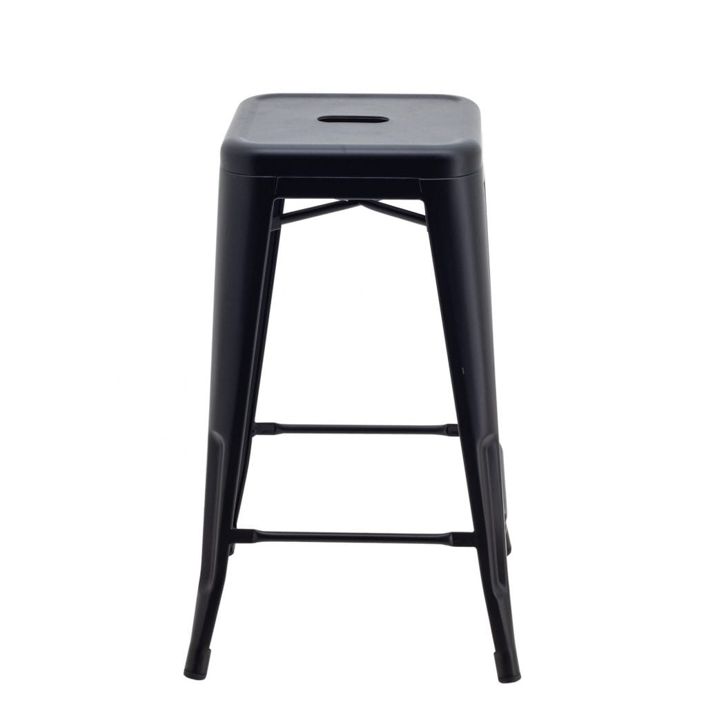 Medium Replica Tolix Stool in Matte Black - Image 3