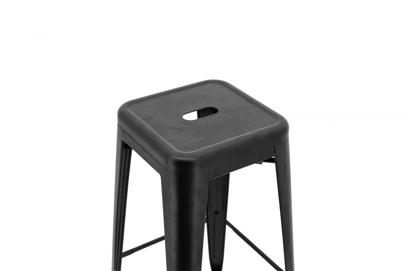 Medium Replica Tolix Stool in Matte Black - Image 4