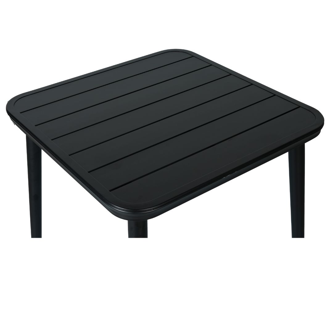 aluminium slat table in matte black (pre order)