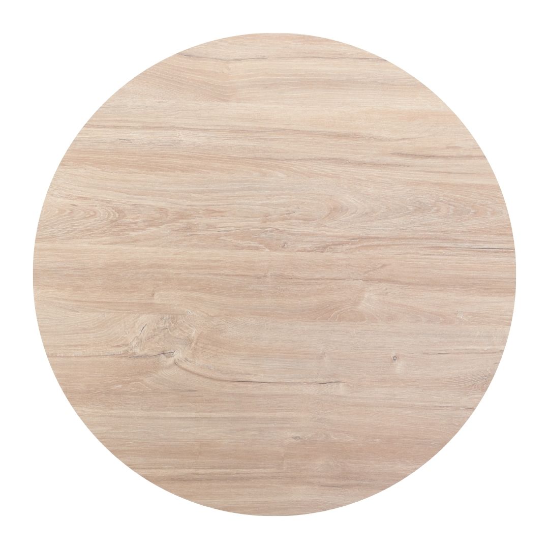 american oak round compact table top