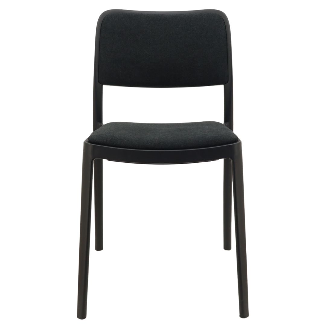 arabella waiting room chair with cushion in black