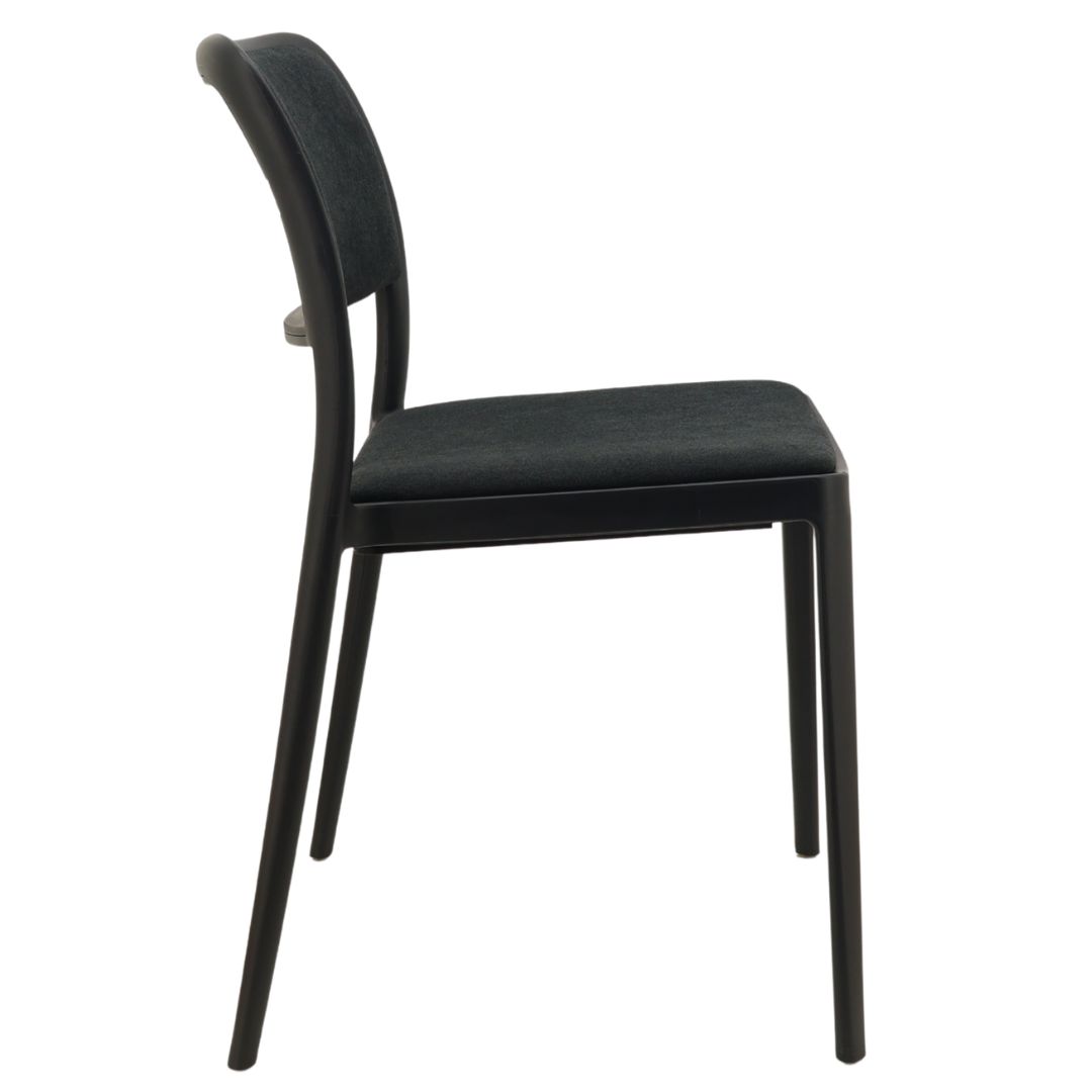 arabella waiting room chair with cushion in black