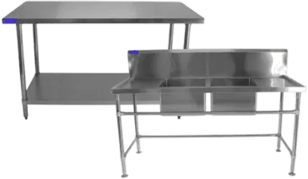 bench and sinks