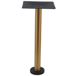bolt in stainless steel dining table base in gold