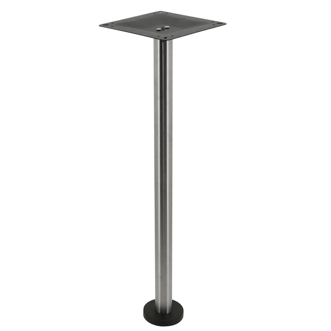 bolt in stainless steel bar table with round pole