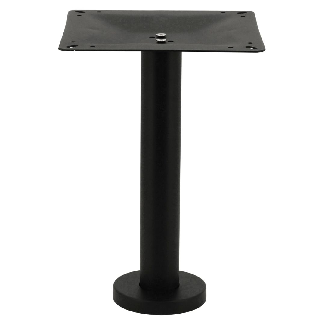 bolt in steel coffee table base in gloss white with round pole (copy)