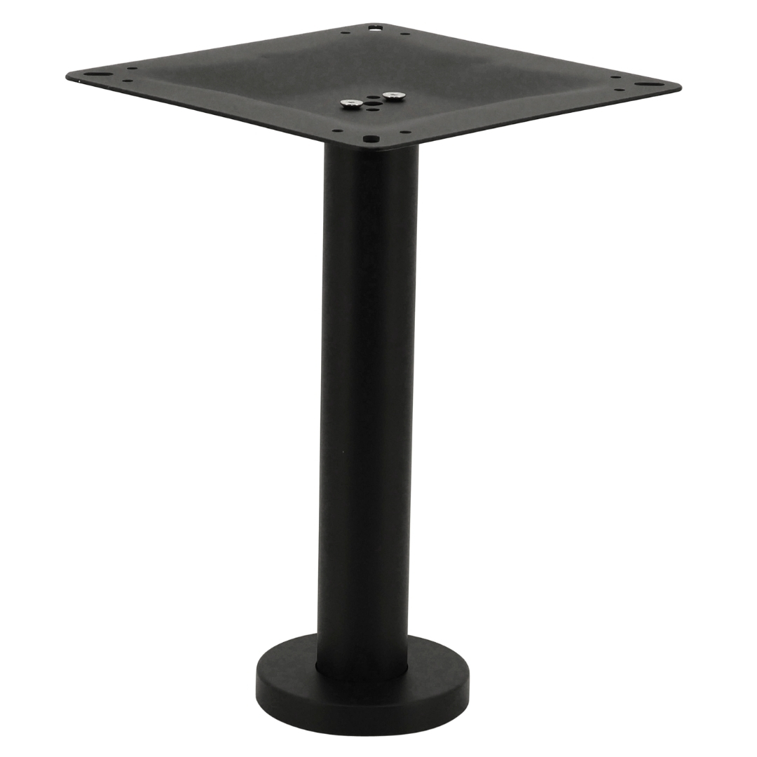 bolt in steel coffee table base in gloss white with round pole (copy)