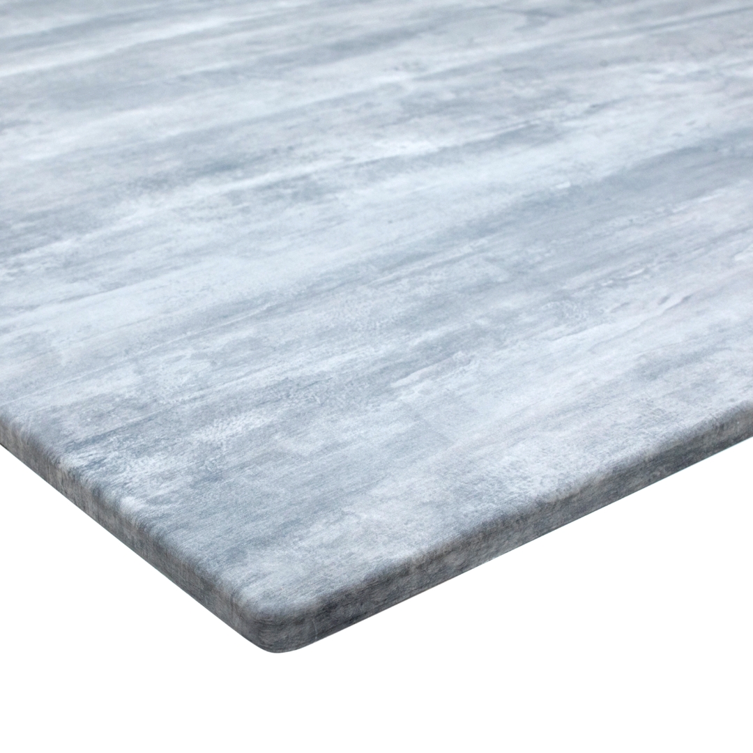 cement isotop sliq table top with black maxwell base 700mm