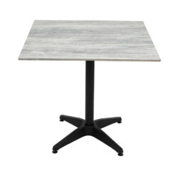 800mm square cement isotop sliq table top with black roma base
