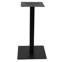 chicago dining table base in matte black with square pole