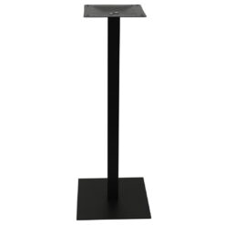 chicago bar table base in matte black with square pole