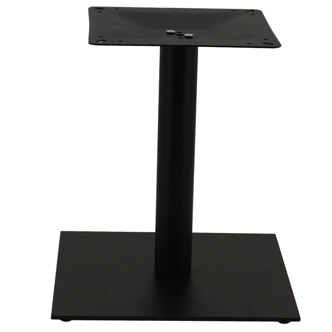 chicago coffee table base in matte black with round pole