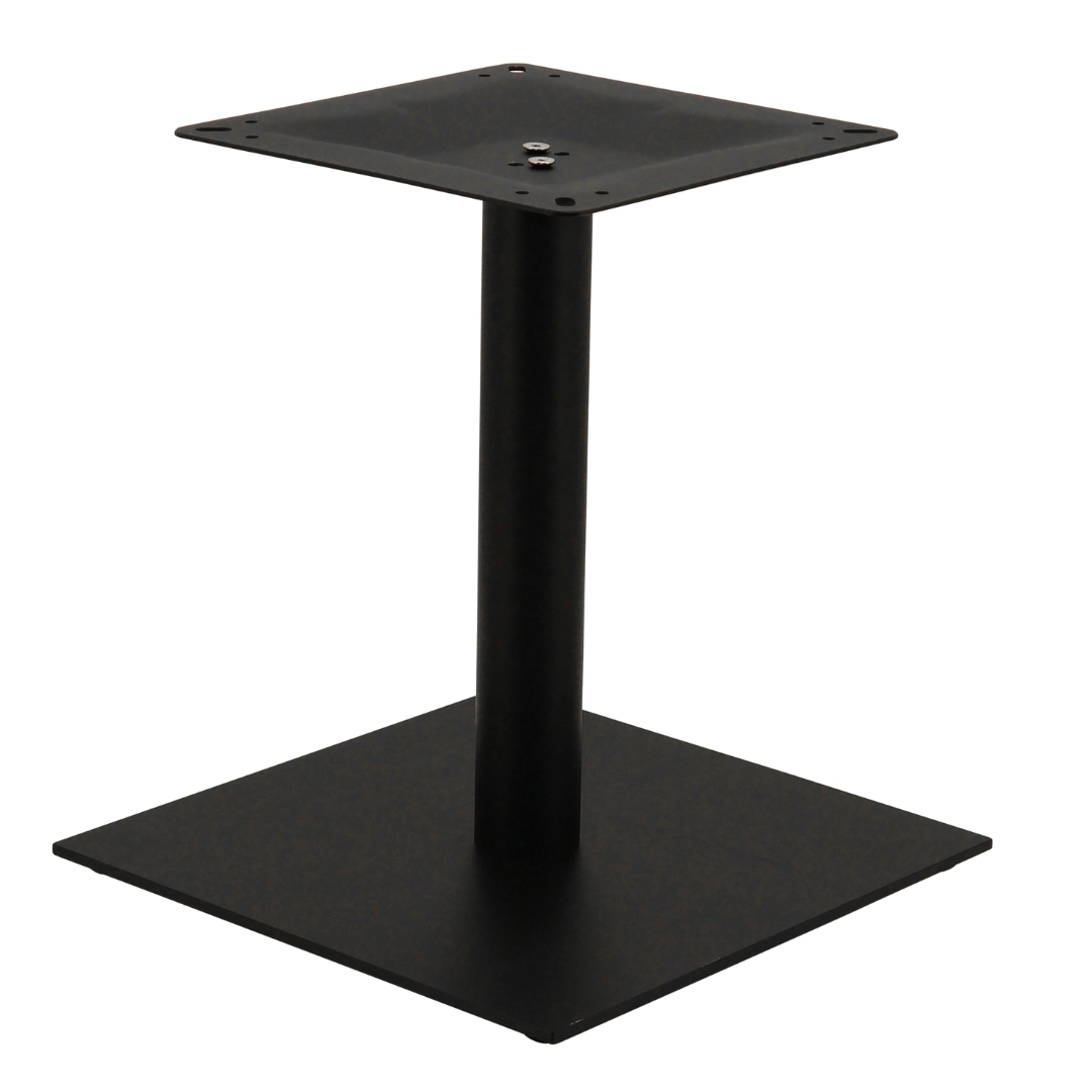 chicago coffee table base in matte black with round pole