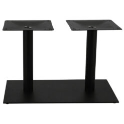 twin chicago coffee table base in matte black with round pole