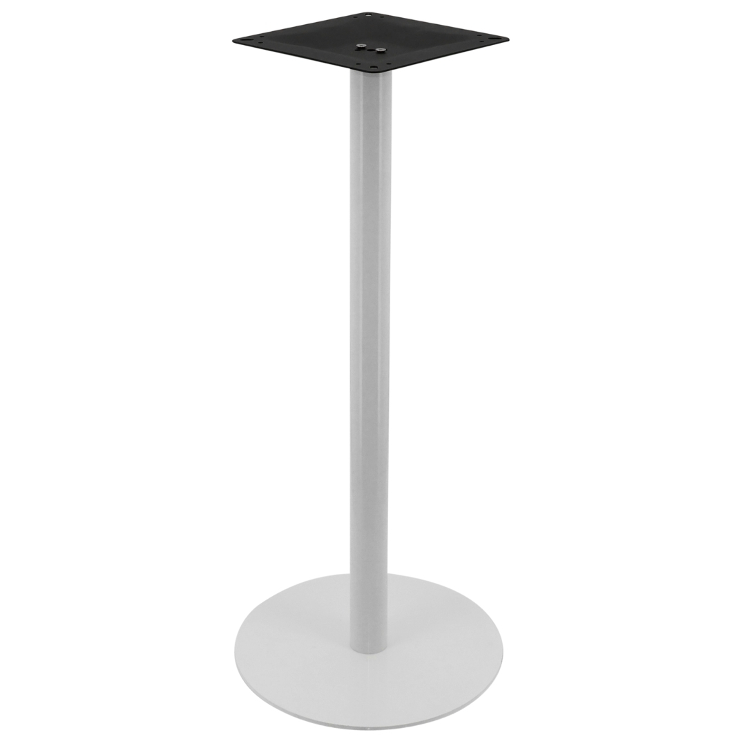 circular steel bar table base in gloss white (pre order)