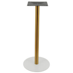 circular steel bar table base in gloss white (pre order)