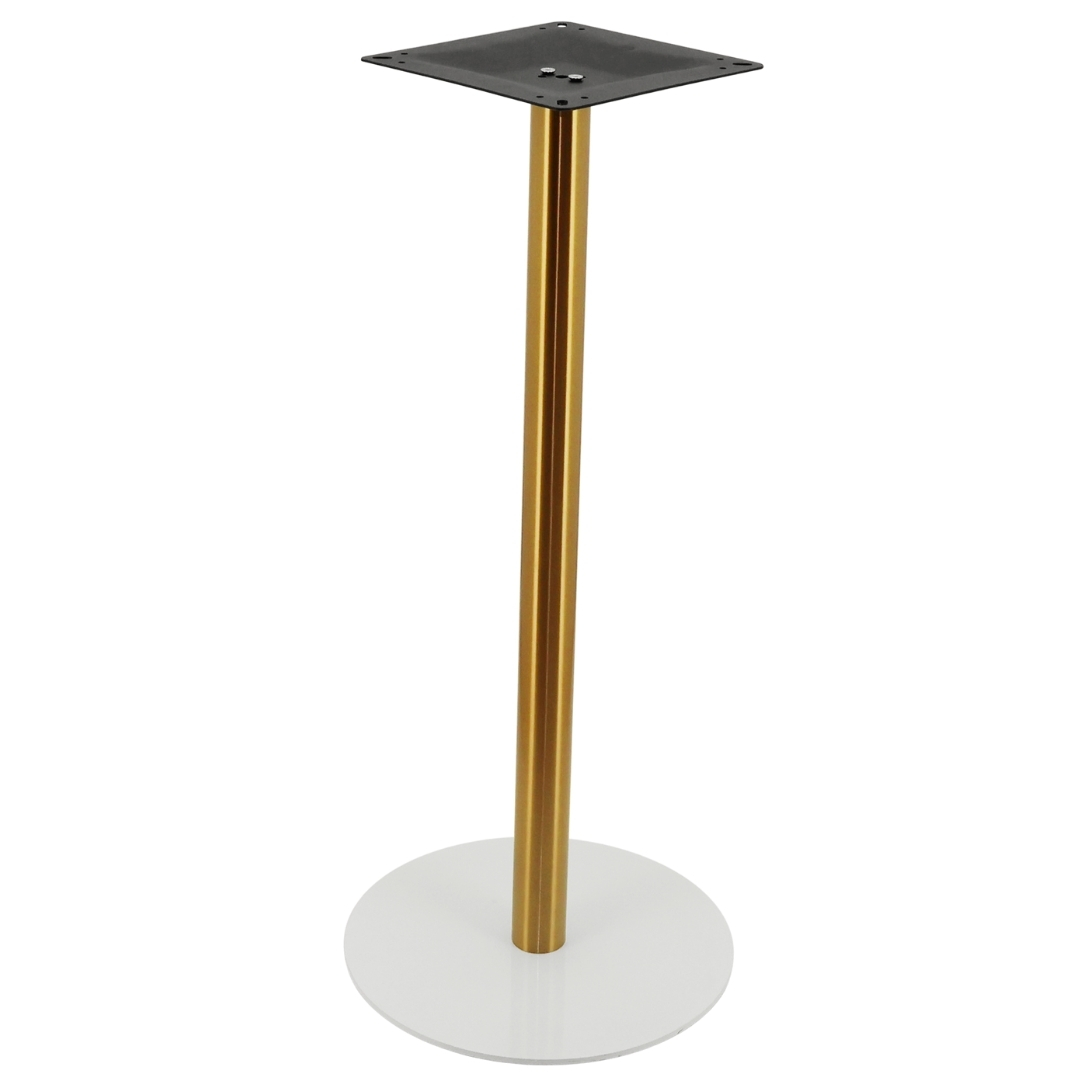 circular steel bar table base in gloss white (pre order)