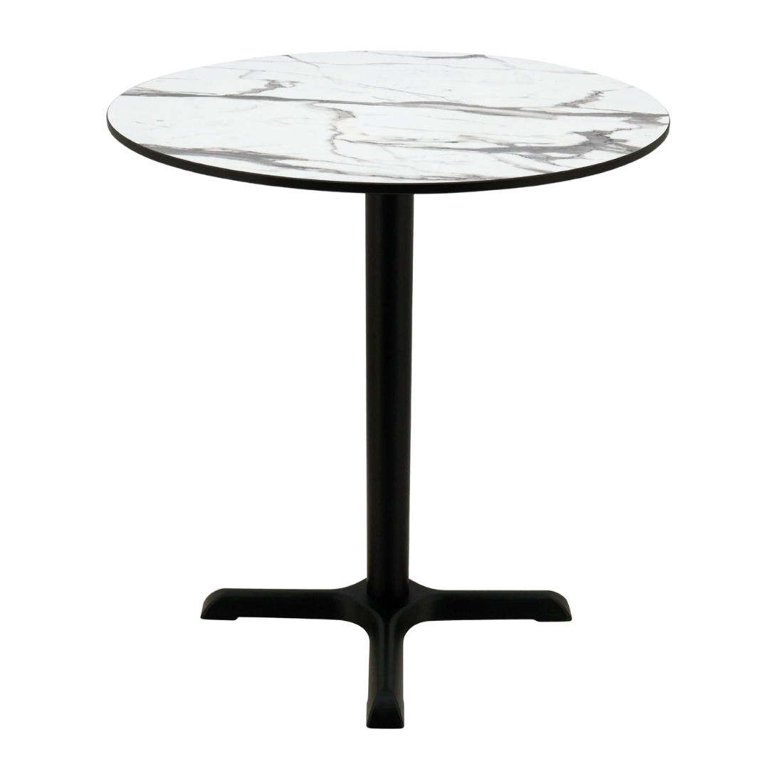 juliet marble round compact table top with black maxwell base