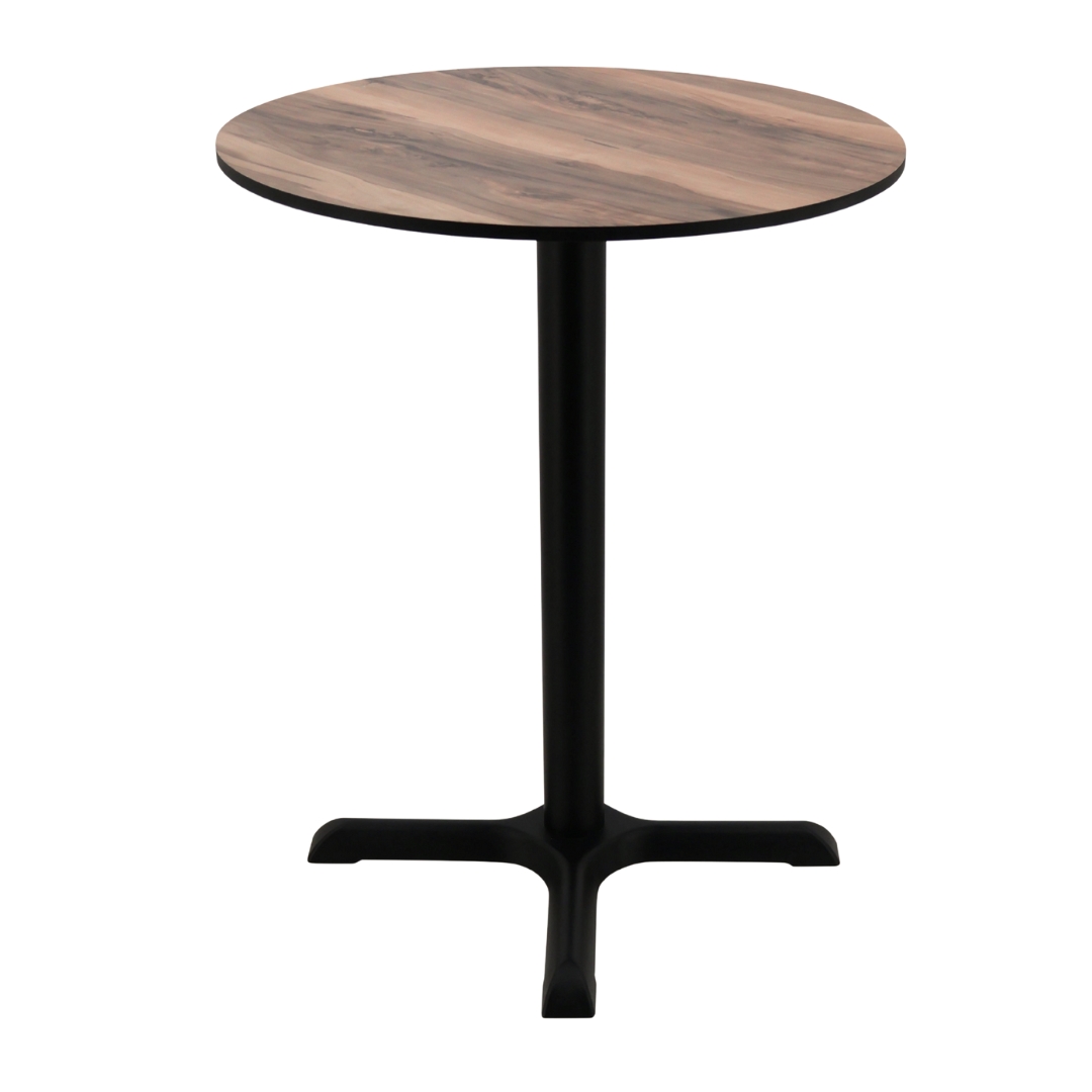 indian shesman round compact table top with black maxwell base