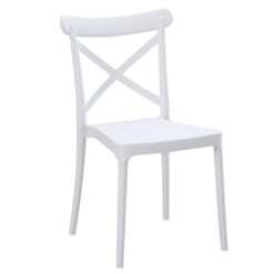 cross chair in white