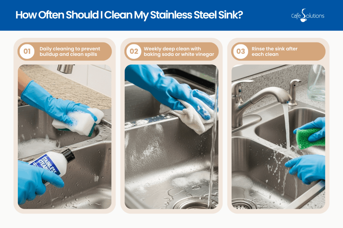 how often should i clean my stainless steel sink