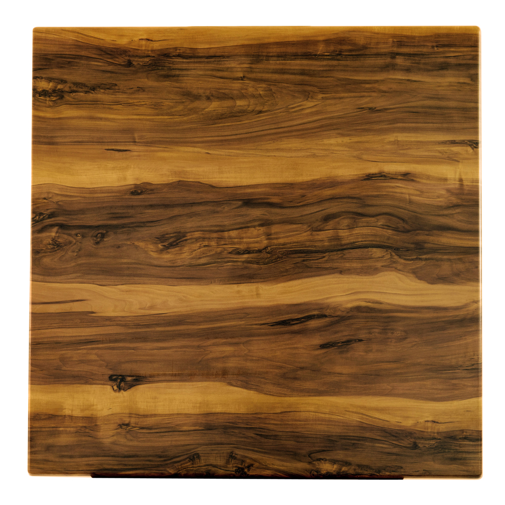 800mm square shesman isotop table top with black roma base