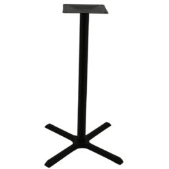 maxwell large bar table base in matte black with round pole
