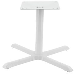 maxwell large coffee table base in gloss white with round pole