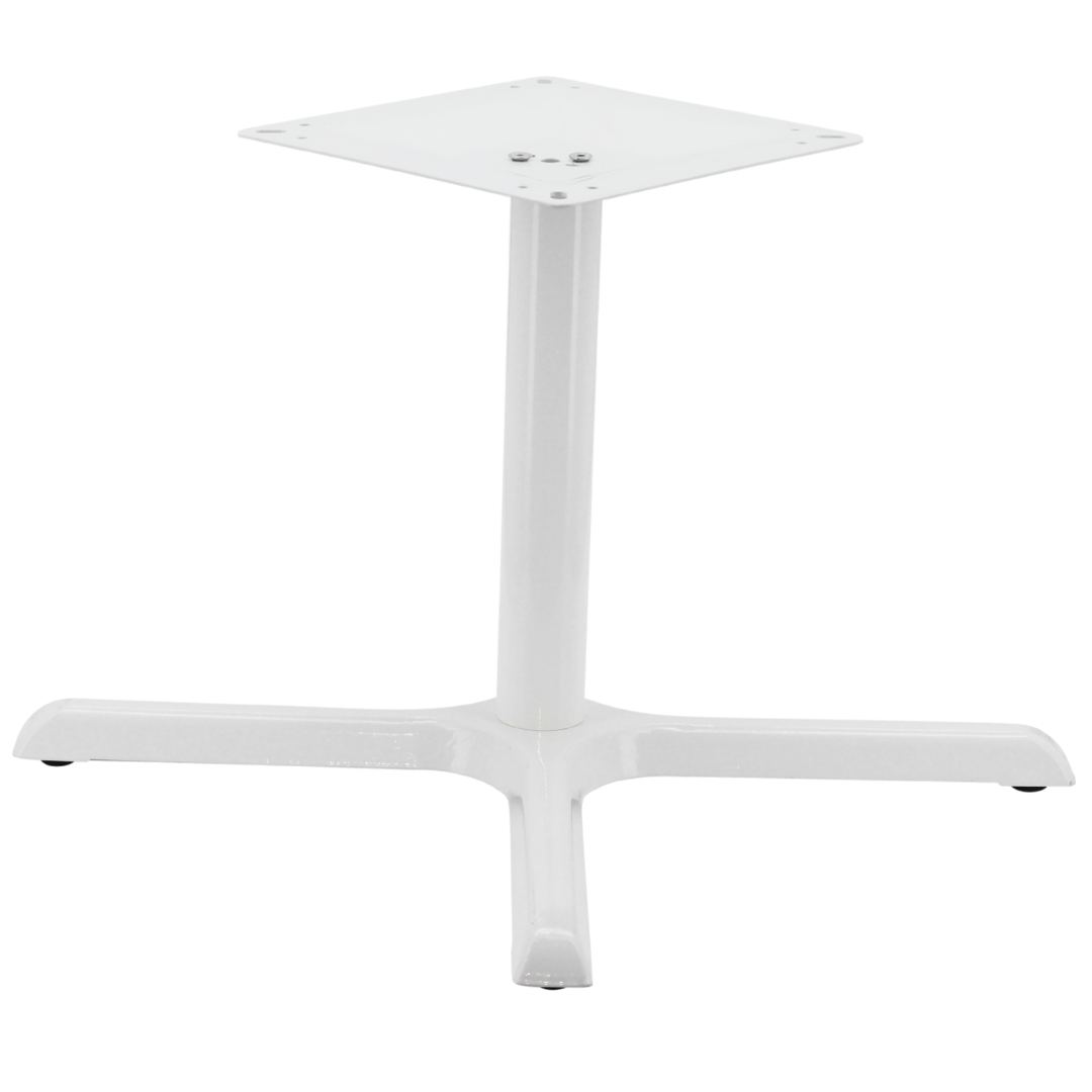 maxwell large coffee table base in gloss white with round pole