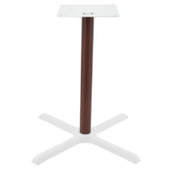maxwell large dining table base in gloss white with oak look round pole (copy)
