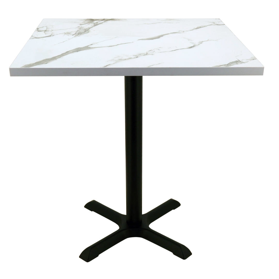 mercutio melamine table top with black maxwell base
