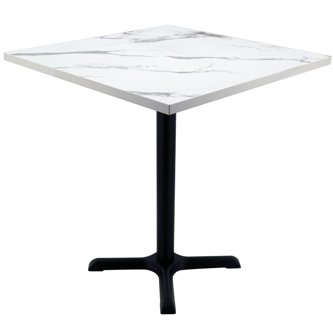 mercutio melamine table top with black maxwell base