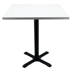 white melamine table top with black maxwell base