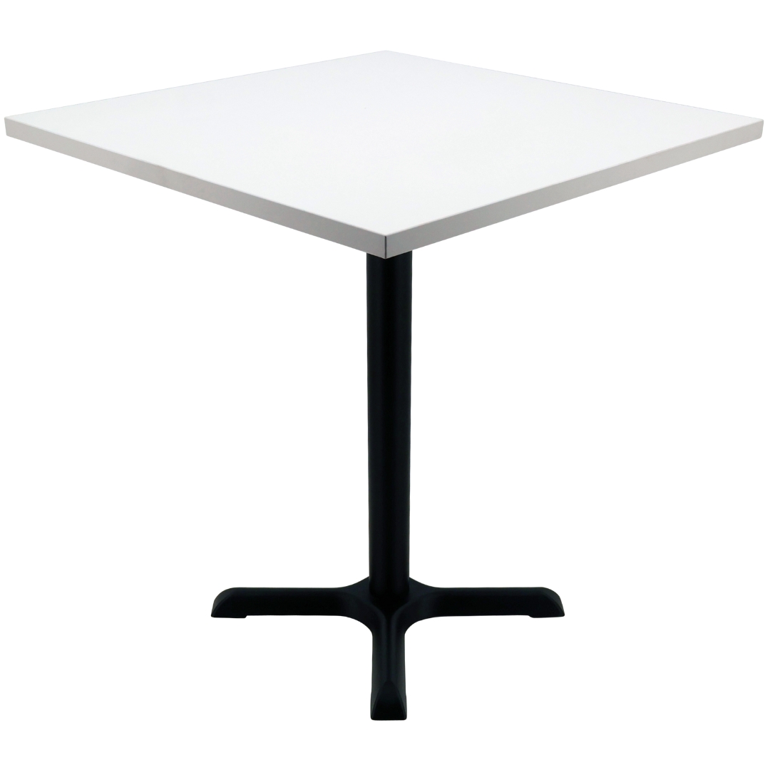 white melamine table top with black maxwell base